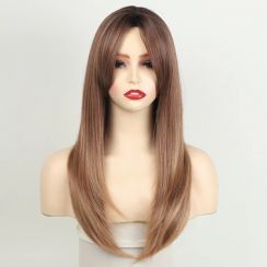6Pcs Womens Medium Layered Synthetic Ombre Wig