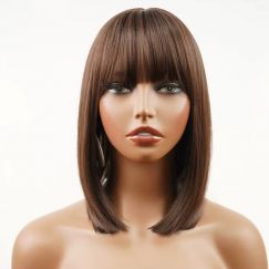 2Pcs Fashion Air Bangs Straight Bob Wig