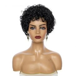 2Pcs Womens Short Twisted Curly Synthetic Wig