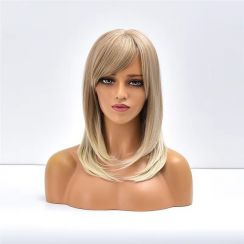 6Pcs Womens Fashion U Shape Straight Synthetic Wig