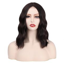 4Pcs Short Wavy Bob U Part Synthetic Small Lace Front Wig