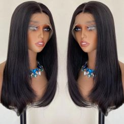 Womens Natural Long Straight Black Wigs
