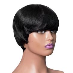 6 Inch Short Natural Brazilian Hair Wig