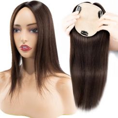 Womens Head Fluffy Hair Volume Increase Real Hair Replacement piecess