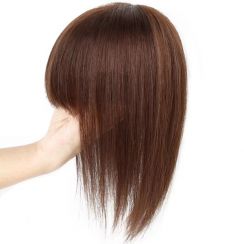 Human Hair Top Clip Extension Front Bangs Hair Accessory