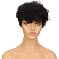 Black Full Weave Human Hair Wig For Women